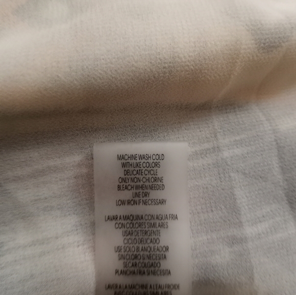 Calvin Klein Printed Crew Neck Elbow Length Sleeve Blouse Size Large - Picture 11 of 12